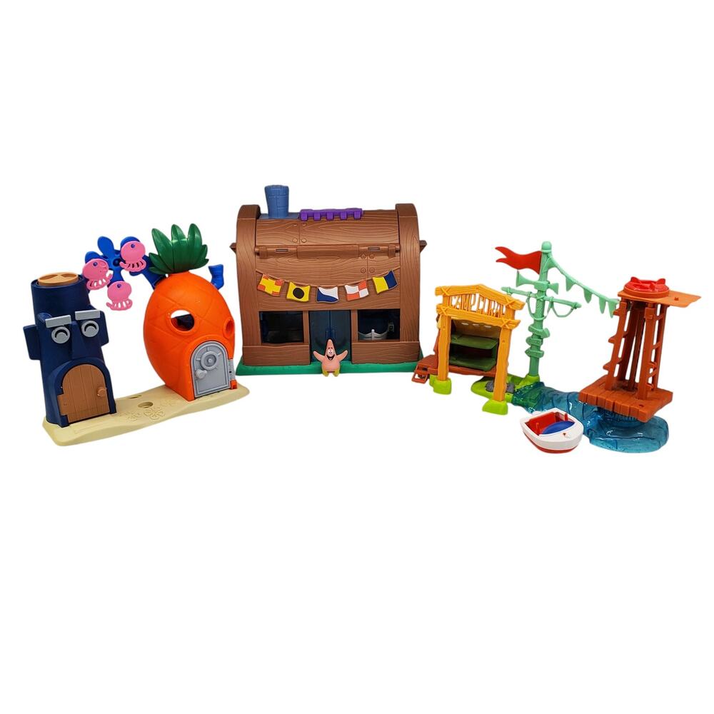 SpongeBob SquarePants Pineapple House Krusty Krab Camp Coral Imaginext Sets
